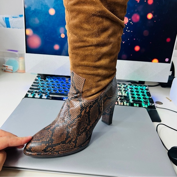 Wonders Repite Marron Vemesis Camel Dream leather Knee length Boots women eu 37 - Picture 7 of 14